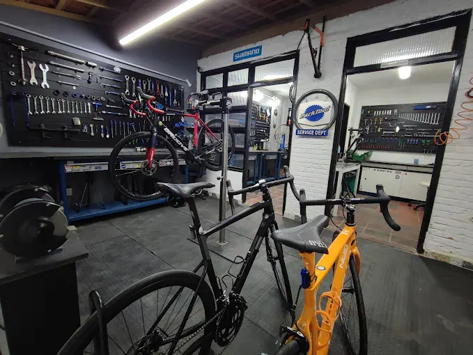 Detalhe técnico em bicicleta premium